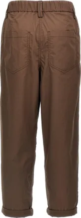 Brunello Cucinelli Womens Brown Cotton Casual Pants