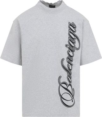 Balenciaga T-Shirts, male, Gray, XS, Medium Fit T-shirt