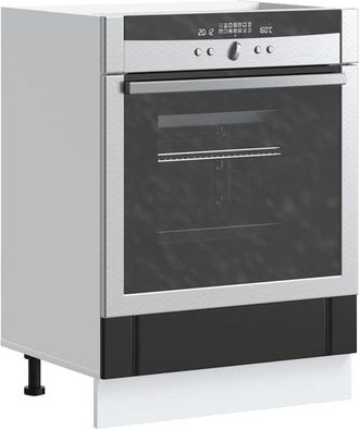 vidaXL Armadio Forno Lucca Nero in Legno Multistrato - Vidaxl