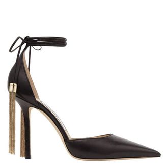 Jimmy Choo London Eris 100 Nappa Pointed-Toe Pumps, Brand Size 37.5 ( US Size 7.5 )