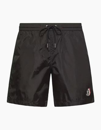 Moncler Mens ARCHIVE LOGO SWIMSHORTS - Black - Size: 37/36/32