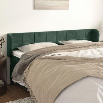 vidaXL Cabecero De Terciopelo Verde Oscuro 183x23x78/88 Cm Vidaxl