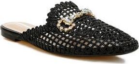 London Rag Roboma Crystal Embellished Mule in Black at Nordstrom Rack, Size 10