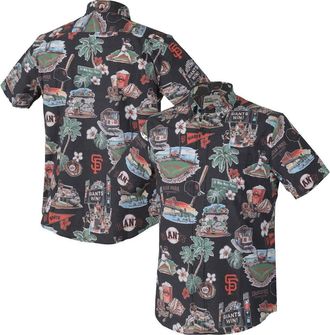Reyn Spooner Mens Reyn Spooner Black San Francisco Giants Scenic Tri-Blend Performance Button-Up Top at Nordstrom, Size Xxx-Large