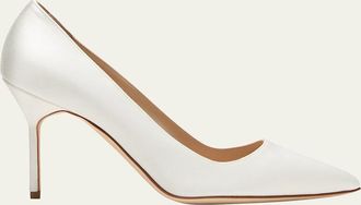 Manolo Blahnik BB 90mm Satin Pumps