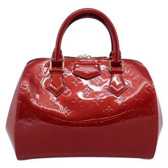 Louis Vuitton Montana Monogram Vernis Red Patent_Leather Handbag (Pre-Owned)
