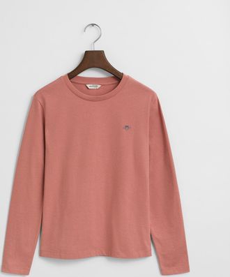 GANT Langarmshirt »REG SHIELD LS T-SHIRT« kleine Logostickerei auf der Brust