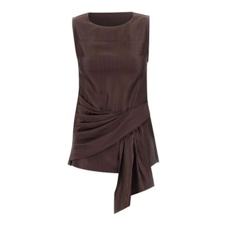 Loulou Studio Sleeveless Tops, female, Brown, Size: XL Fonda Top