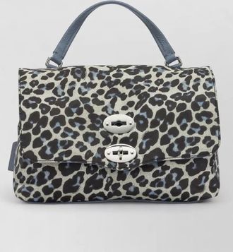 Zanellato leopard print top handle shoulder bag