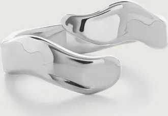 Monica Vinader Sterling Silver Wave Wrap Ring