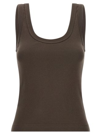 Brunello Cucinelli Brown Knitted Round Neck Top
