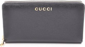 Gucci Black Leather Long Wallet (Bi-Fold) (Pre-Owned)