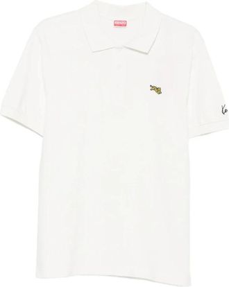 Kenzo Jumping Tiger Slim Polo - Heren - Polos - Wit - XL - Katoen - Tops
