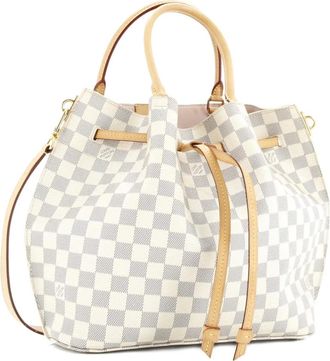 Louis Vuitton Borsa tote a mano Girolata in tela Damier - Bianco