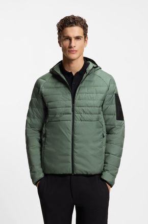 Boss Green by Hugo Boss Steppjacke BOSS GREEN OW Urbanex JT HD, Herren, Gr. M, open gr&uuml;n358, Web, Obermaterial: 100% Polyester, unifarben, regular fit normal, hoch geschlosse