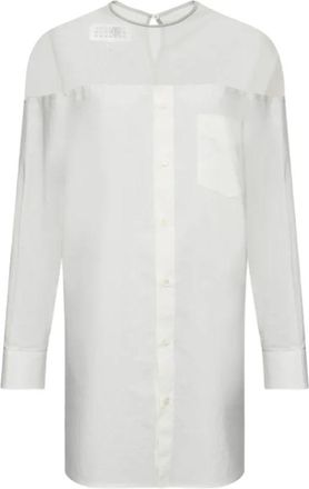 Maison Margiela Top met lange mouwen - Dames - Overhemden - Wit - XS - Overhemden
