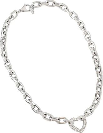 Guess Collar Coraz&oacute;n Amado - Accessories - Mujer - Gris - ONE SIZE