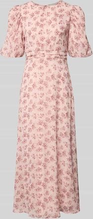 Neo Noir Neo Noir Maxikleid aus Chiffon mit Puff&auml;rmeln Modell A-Linie in Rose, Gr&ouml;&szlig;e 34