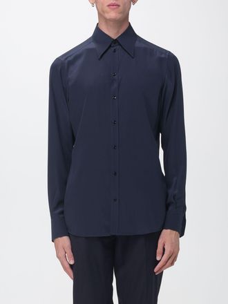 Dolce & Gabbana Camicia elegante in pura seta con collo francese e vestibilit&agrave; slim