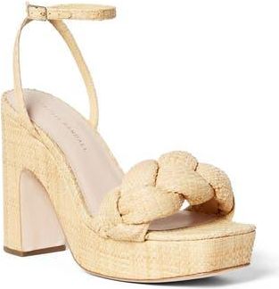 Loeffler Randall Fae Braided Raffia Platform Sandal in Natural at Nordstrom Rack, Size 10.5