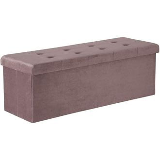 Woltu Pouf Contenitore Pieghevole Cassapanca Scarpiera Poggiapiedi 110 cm Rosa - Woltu