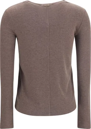 Max Mara Womens Ribbed Long-Sleeve Sweater Cacha Scuro Mel Lyocell; Silk; Elastane Cacha