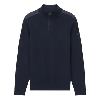 Bugatti Jersey de cuello alto con cremallera oculta - Knitwear - Hombre - Azul - 2XL