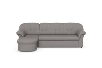 Domo Collection Ecksofa »Pegnitz, elegante Rückensteppung, kompakte Stellmasse 238/141cm, L-Form« wahlweise mit Bettfunktion