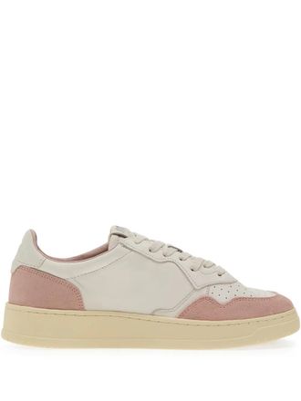 Autry Medalist Low suede panelled sneakers - White