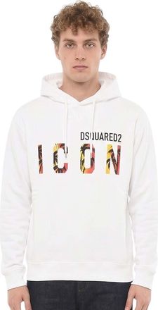 Dsquared2 White Graphic Logo Hoodie