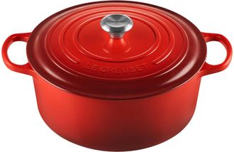 LE CREUSET Cocotte Redonda De Hierro Fundido, 30 Cm, 8, 1 L, Todas Las Fuentes De Calor Incluso Inducci&oacute;n, Cereza, 21177300602430