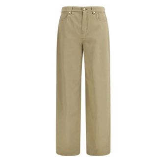 Max Mara Dames, Jeans, Beige, Maat: L Katoen