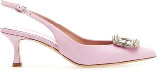 Ninalilou Rosa Slingback Pumps - Dames - Pumps - Roze - 36 EU - Leer - Schoenen