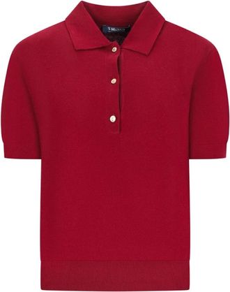 Max Mara Pomposa Poloshirt - Dames - Tops - Rood - Maat: XS Katoen