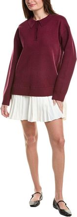 English Factory Polo Mixed Media Mini Dress