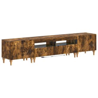 vidaXL Conjunto De 3 Muebles Para Tv Con Led Roble Ahumado Vidaxl