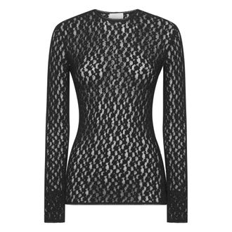 Isabel Marant Jersey Negro de Encaje Floral - Tops - Mujer - Negro - XS