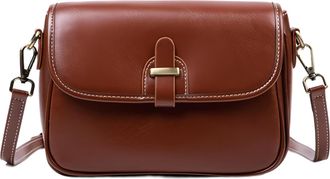 Generic SAGECARRY Womens Leather Crossbody Bag, Trendy Shoulder Handbags,Phone Wallet Purses for Women With Adjustable Shoulder Strap (Caramel Brown)