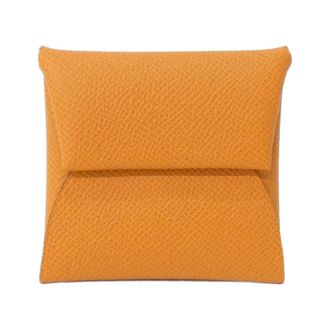 Herm&egrave;s Celeste Orange Epsom Leather Coin Purse/Coin Case (Pre-Owned)