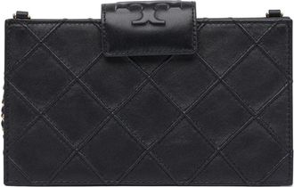 Tory Burch Zwarte Ketting Portemonnee Accessoires - Dames - Portefeuilles - Zwart - ONE Size - Leer - Accessoires