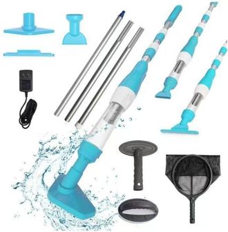 OEM Limpiador De Piscinas Inal&aacute;mbrico 3 En 1, Bater&iacute;a Recargable, 90 Minutos De Autonom&iacute;a, Ideal Para Piscinas Peque&ntilde;as, Jacuzzis Y Spas - Azul