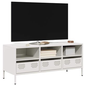 Berkfield Home TV Cabinet White 101.5x39x43.5 cm Cold-rolled Steel