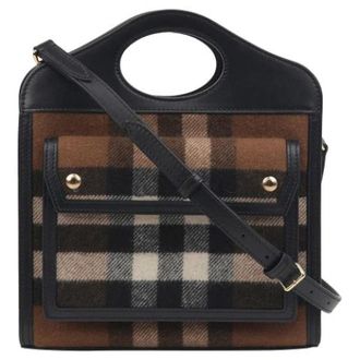 Burberry Pre-owned Handbags, female, Multicolor, Size: ONE SIZE Pre-owned Mini Pocket Tote Shoulder Bag