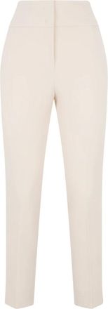 PESERICO Straight-leg broek met achterzakken - Dames - Slim Fit Broeken - Beige - S - Katoen - Broeken