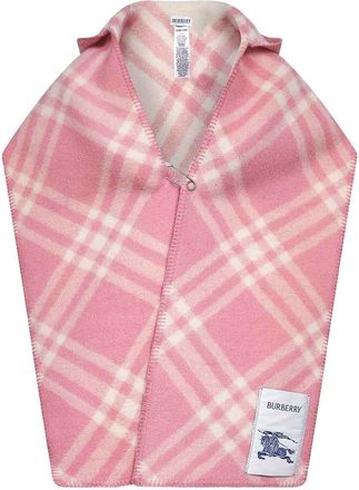 Burberry Check Wool Hooded Scarf
