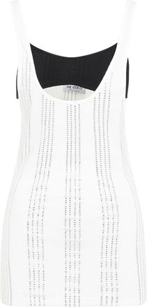 The Attico Womens Flat Ribbed Jersey Tank Top - White Cotton - Size EU 34 (Womens)