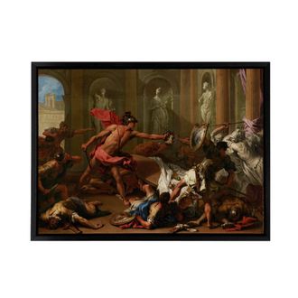 Artery8 Ricci Perseus With The Head Of Medusa Framed Canvas Wall Art Print | Size: W24 x H32