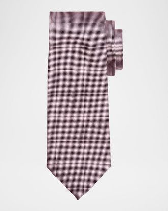 Ermenegildo Zegna Men & apos;s Tic-Weave Silk Tie