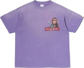 A Bathing Ape x Saint Mxxxxxx T-Shirt Purple 0ZXTEM905091RPPX