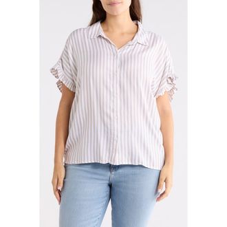Beach Lunch Lounge Evony Stripe Top in Sandy Shore at Nordstrom Rack, Size 1 X